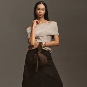 Anthropologie Pilcro Wool-Blend Off-Shoulder Sweater XS $120